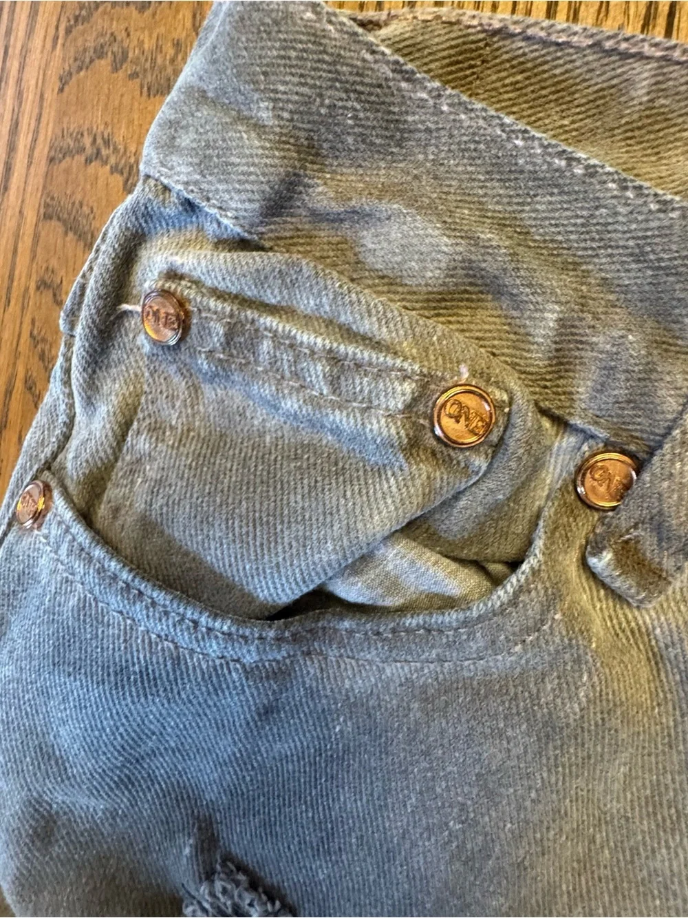 One Teaspoon Awesome Baggie‎  Shorts Waist 28 Denim Destroyed Long Jean Cut Offs